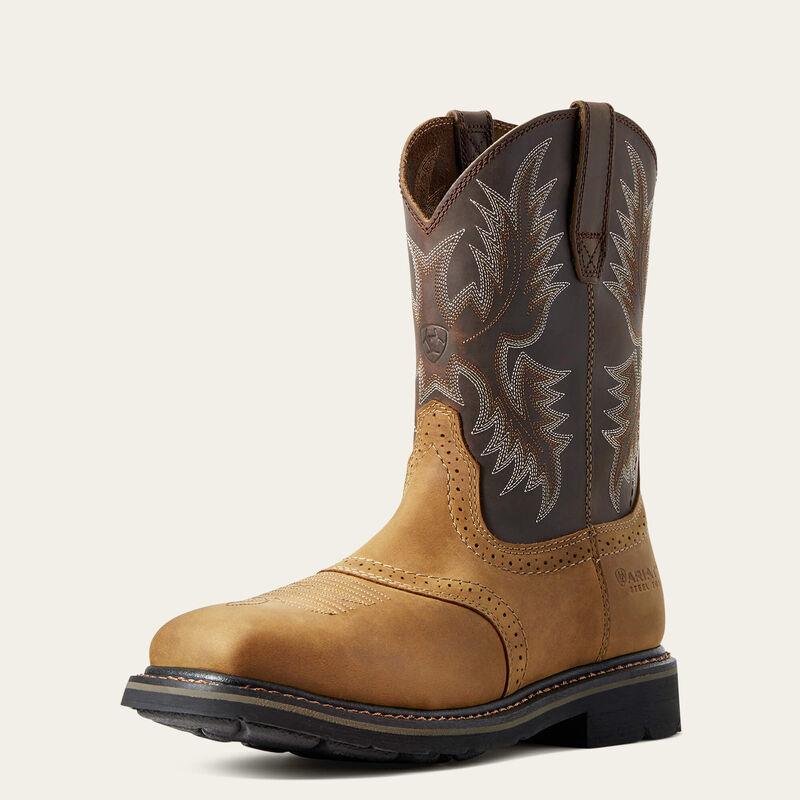 Sierra Wide Square Toe Steel Toe Work Boot - Aged Bark - Purpose-Built / Home of the Trades