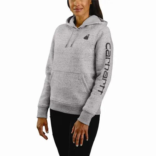 Women'S Clarksburg Logo Hoodie Asphalt - Purpose-Built / Home of the Trades