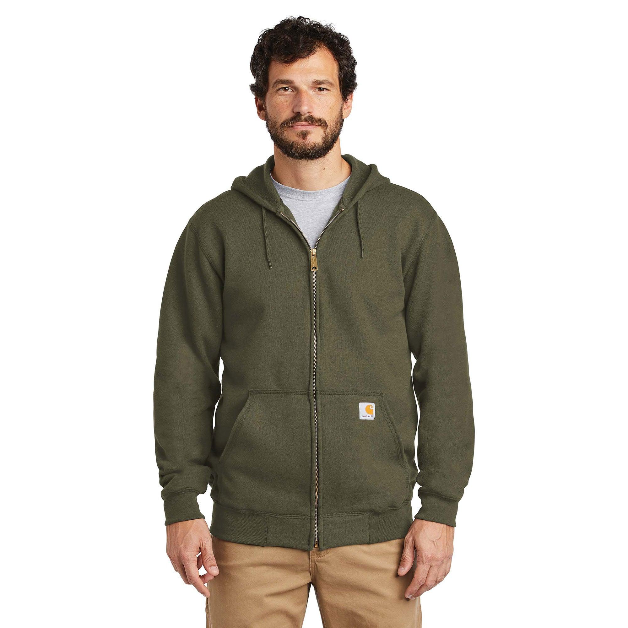 Fleece Hooded Zip-Front Sweatshirt - Moss - Purpose-Built / Home of the Trades