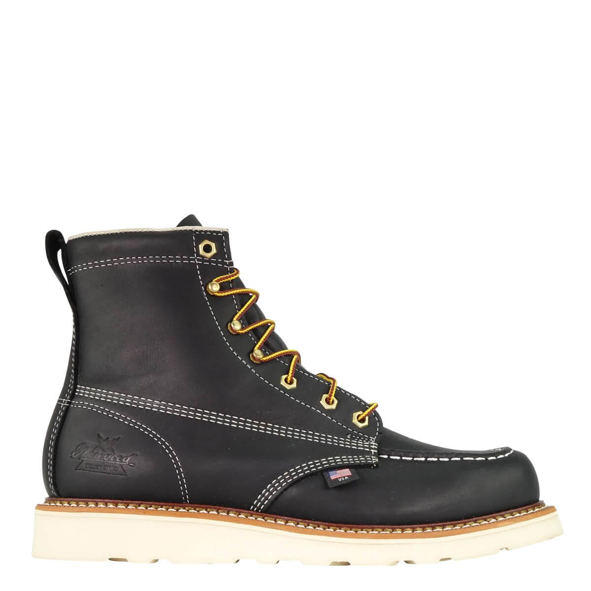 American Heritage - 6" Black Moc Toe - MAXwear Wedge (Soft Toe) - Purpose-Built / Home of the Trades
