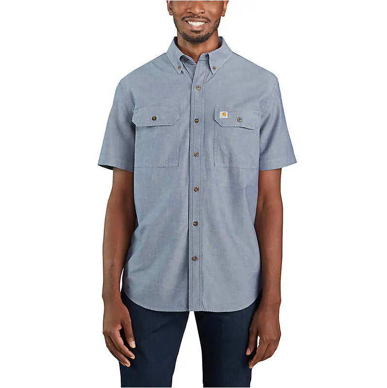 104369 - Loose fit Midweight Chambray Short-Sleeve Shirt
