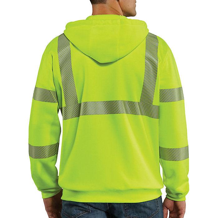 High-Visibility Zip Front Class 3 Sweatshirt (Brite Lime) - Purpose-Built / Home of the Trades
