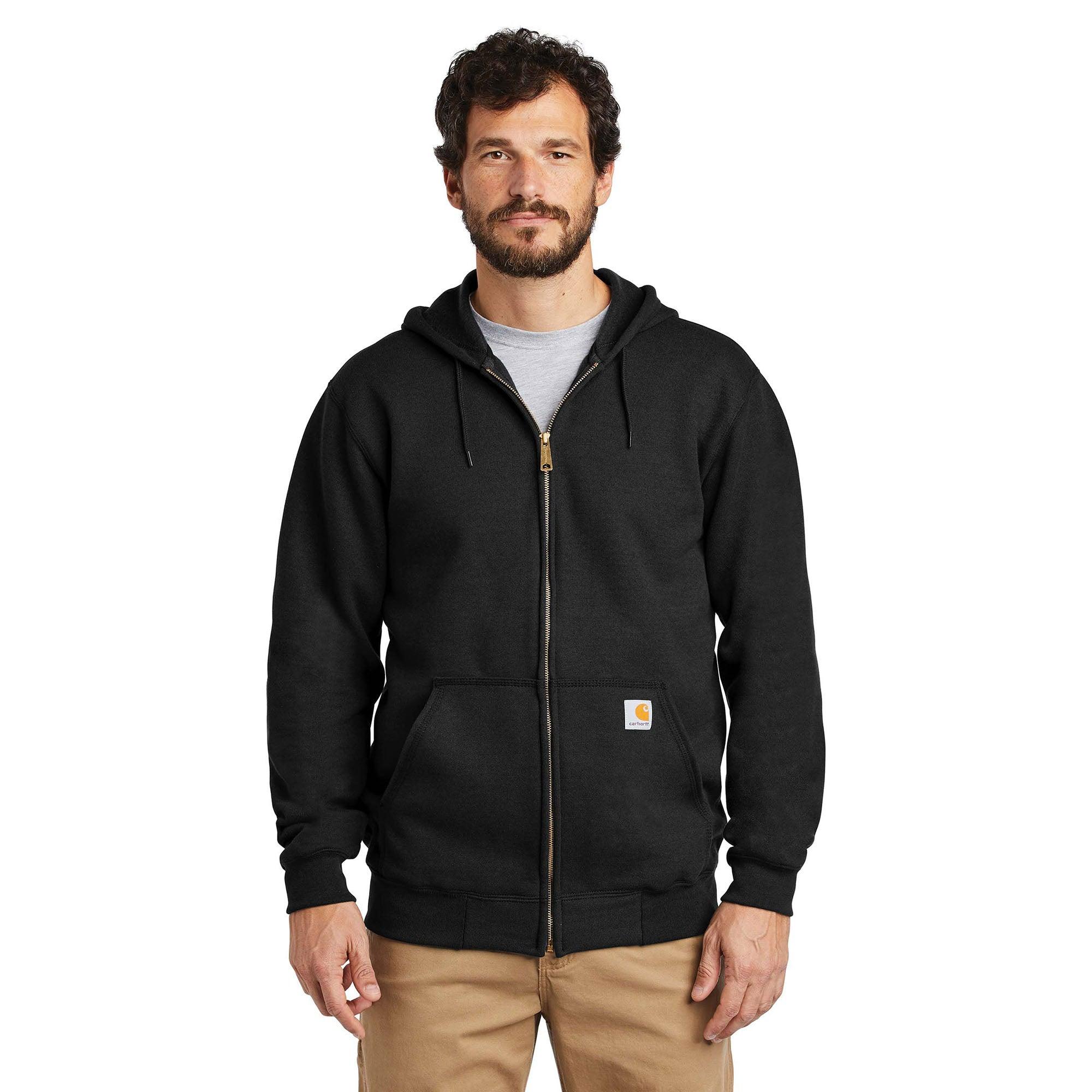 Fleece Hooded Zip-Front Sweatshirt - Black - Purpose-Built / Home of the Trades