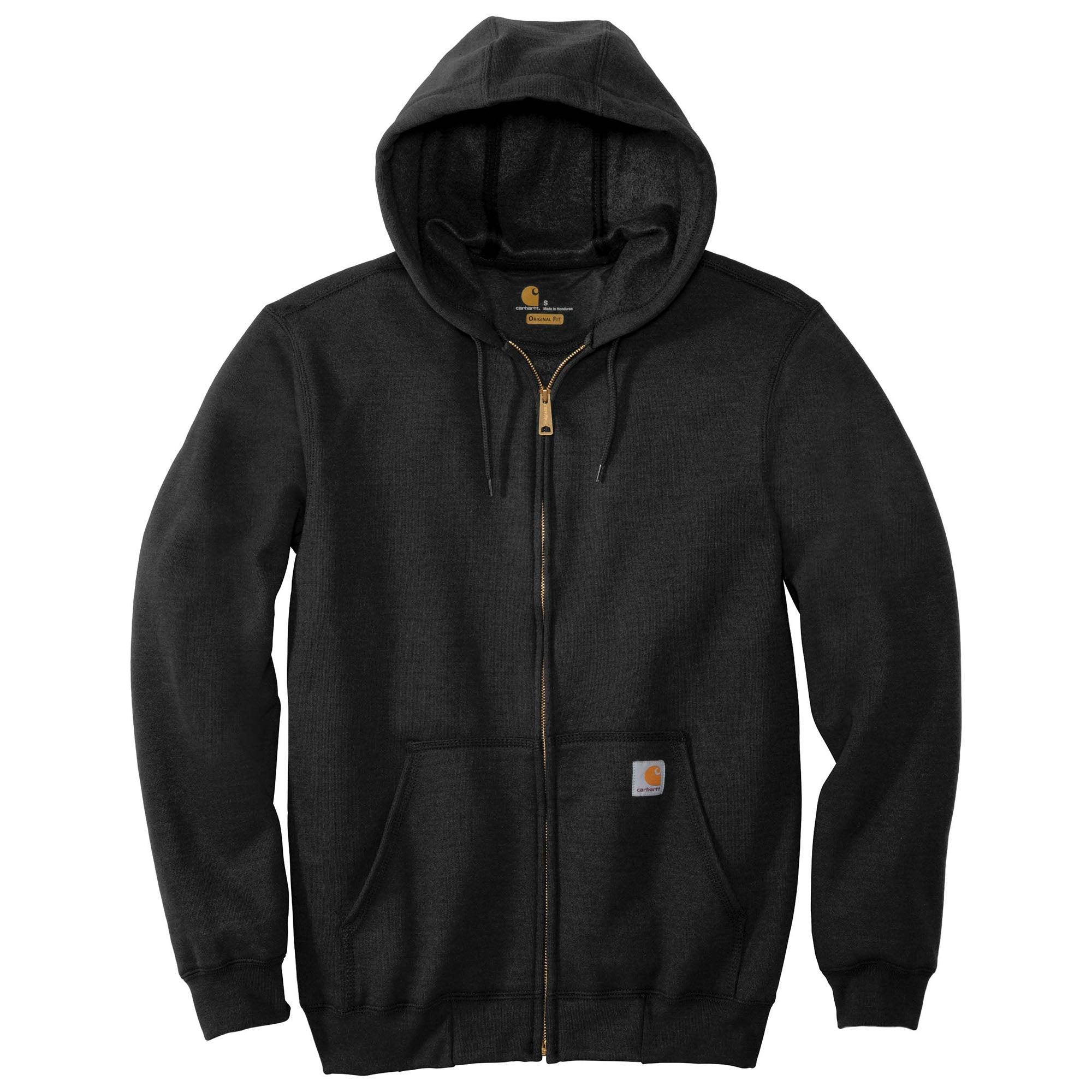 Fleece Hooded Zip-Front Sweatshirt - Black - Purpose-Built / Home of the Trades